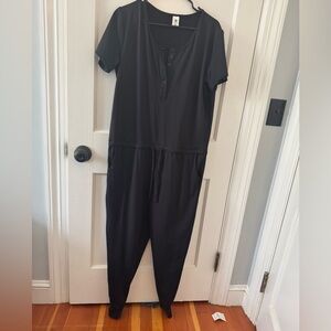 Senita Black XL Jogger Jumpsuit